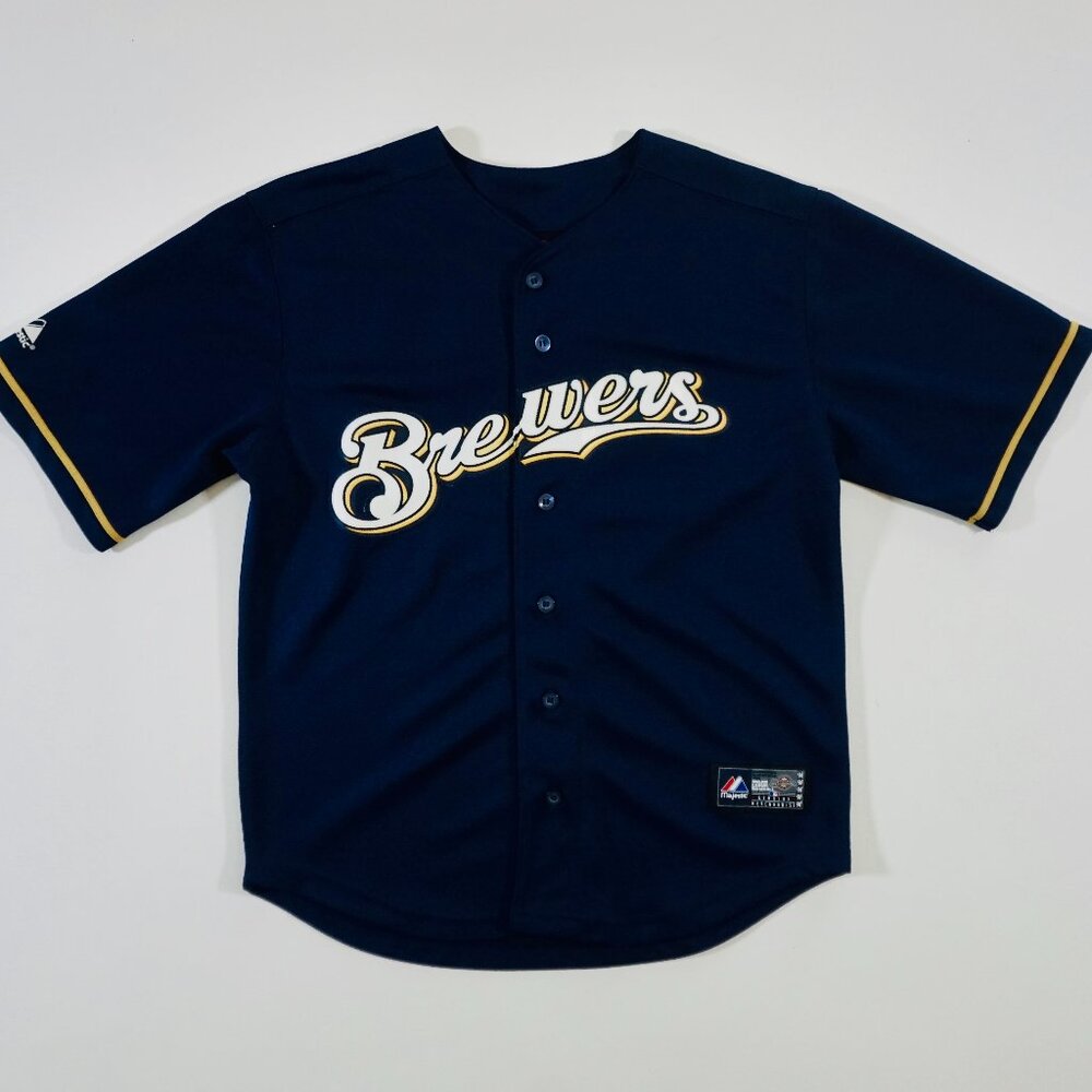 Majestic Milwaukee Brewers Stitched Ryan Braun #8 Jersey Youth Size 10/12